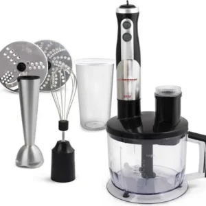 Blender Ręczny z Pojemnikiem 800W + Spieniacz