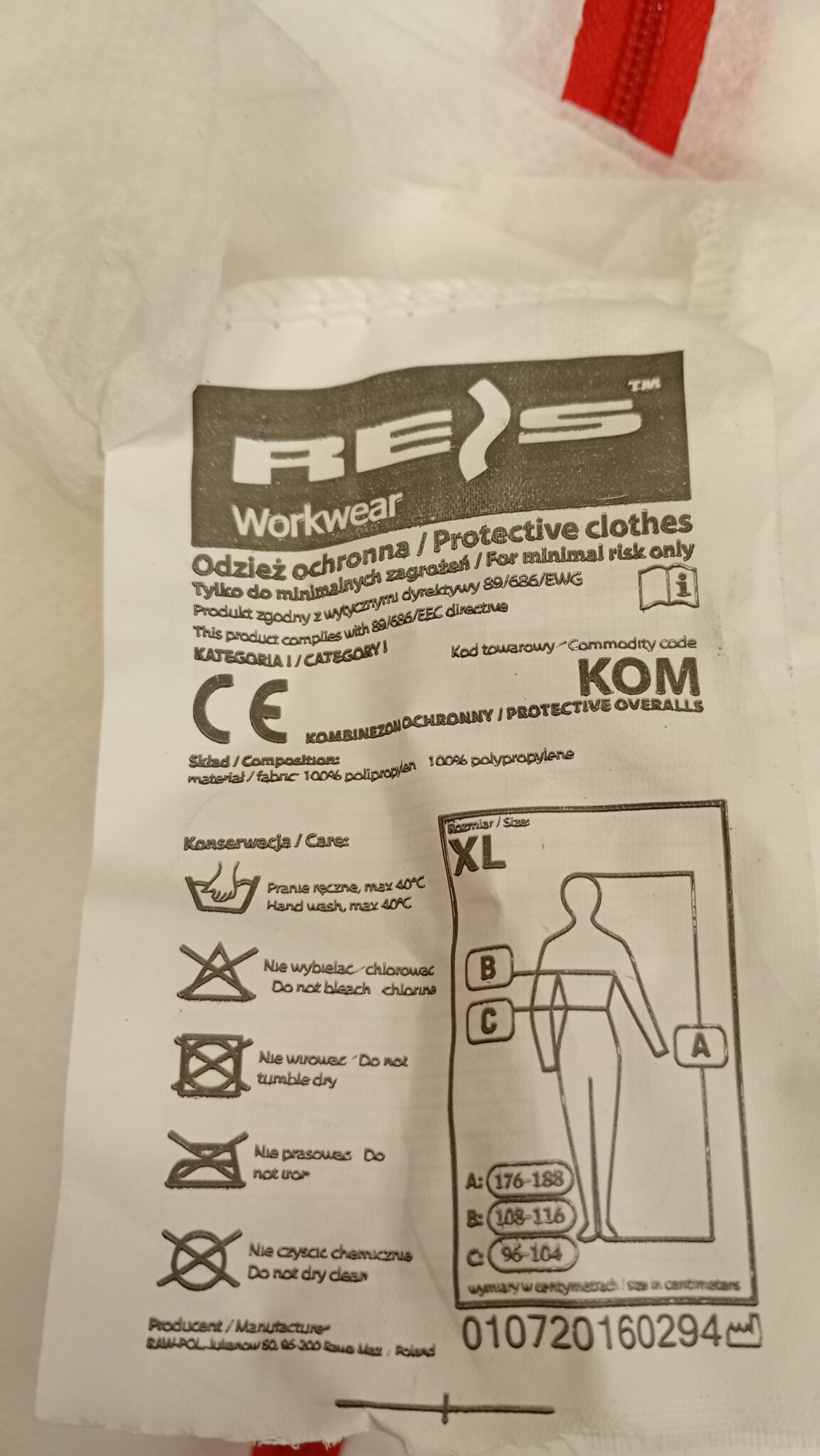 Roboczy kombinezon ochronny REIS z kapturem -Komis MADEJ Dębica - obrazek 3