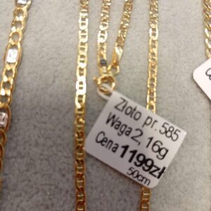 Złoty, nowy łańcuszek pr.585, dł.50 cm, w.2,16 g Komis Krosno Betleja