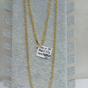 Złoty, nowy łańcuszek pr.585, dł.50 cm, w. 2,57 g Komis Madej Krosno Lewakowskiego