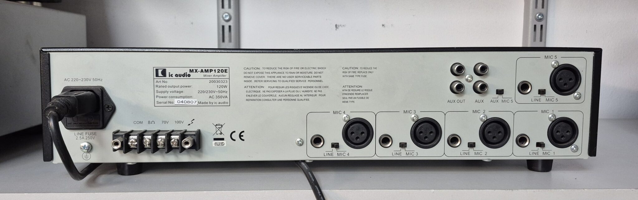 Wzmacniacz mikrofonowy Ic Audio MX-AMP120E Jasło Igielna - obrazek 5