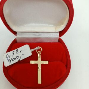 Złoty wisiorek, krzyżyk p.585, waga 0,72 g Komis Krosno Betleja