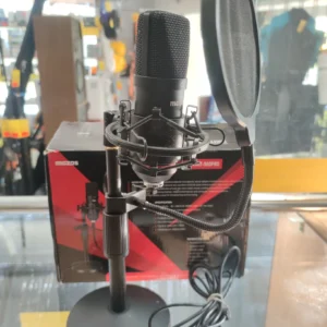 Mikrofon pojemnościowy ze statywem MOZOS MKIT-900 PRO – zestaw do nagrywania - komis Madej Tarnów