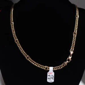 Łańcuszek złoty 585 waga 10,65g długość 45cm szerokość 5mm Komis Madej Tarnów