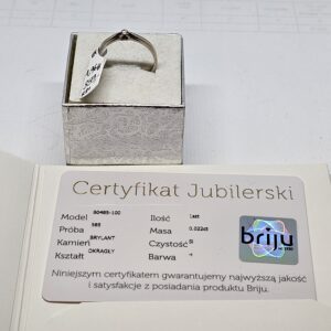 Pierścionek Złoty 1,96g R21 P585 Brylant 0,022CT * Komis Madej Gorlice