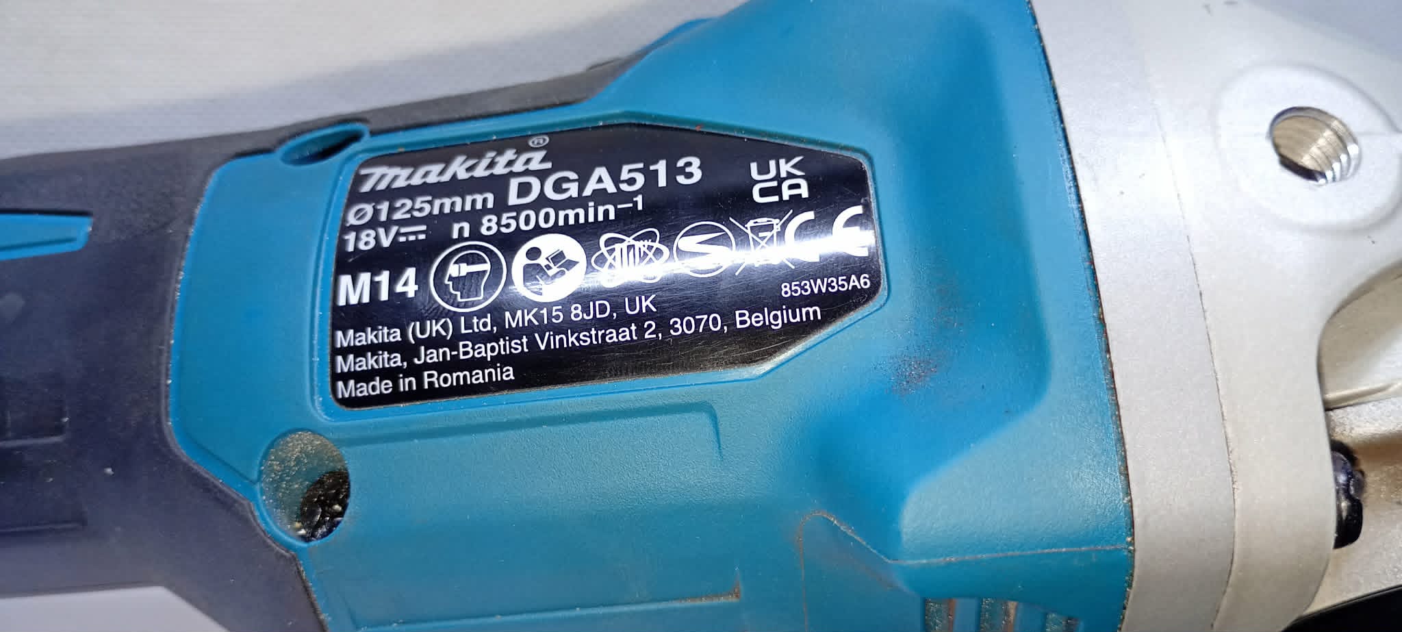 Szlifierka kątowa akumulatorowa 18V Makita regulacja obrotów, DGA513 betleja krosno - obrazek 2