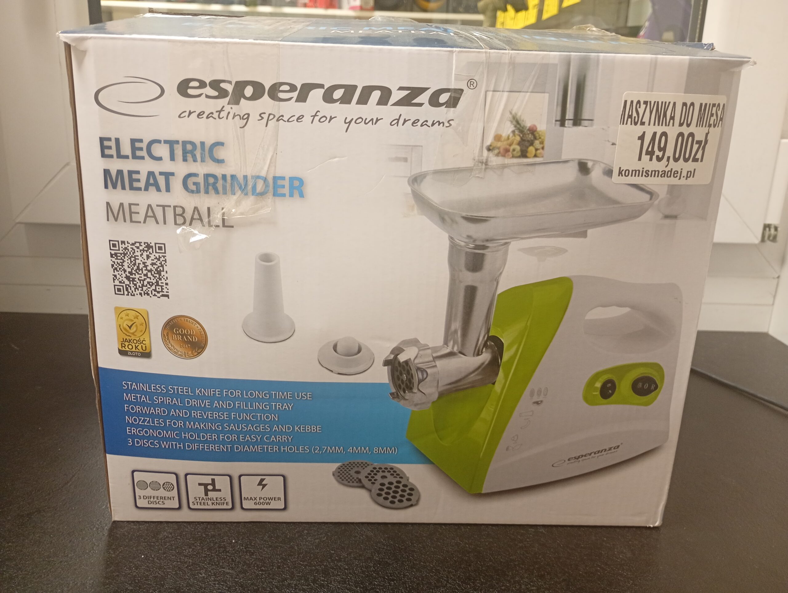 Maszynka do mielenia mięsa Esperanza 600W-Komis MADEJ Dębica
