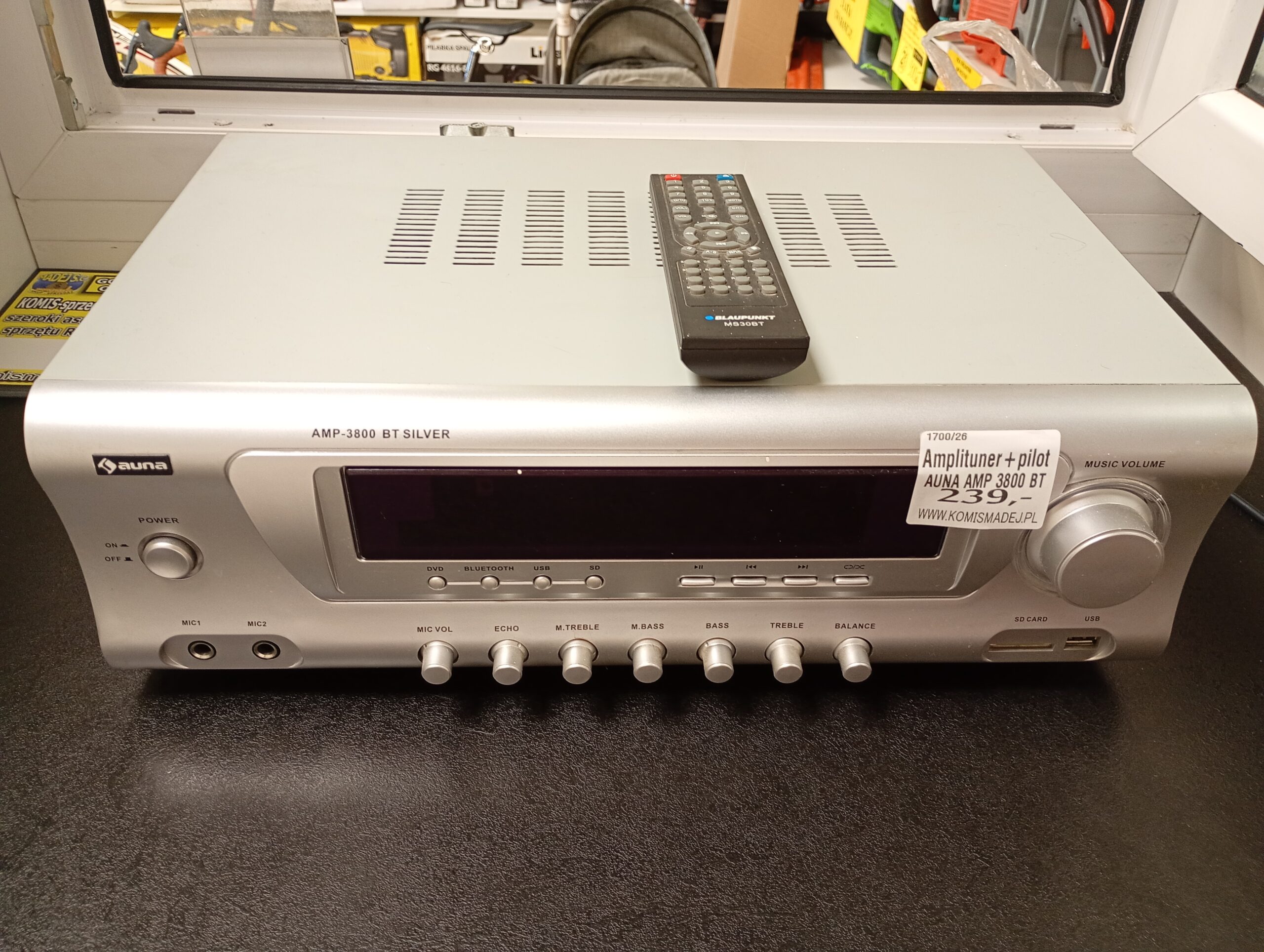 Amplituner+pilot AUNA AMP 3800BT-Komis MADEJ Dębica