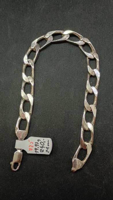 Srebrna bransoletka 925 19,97g 21cm Komis Madej Tarnów - obrazek 3