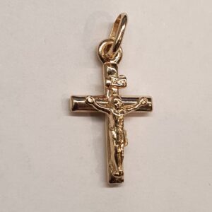 Wisiorek złoty /krzyżyk/ 14 k /585/ 0,89 g. - Madej Gorlice Mickiewicza -