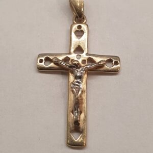 Wisiorek złoty /Krzyżyk/ 14 k /585/ 0,81 g. - Madej Gorlice Mickiewicza -