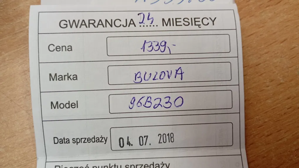 Zegarek Bulova 96B230 Military/Classic UHF262kHz Komis Madej Tarnów - obrazek 7